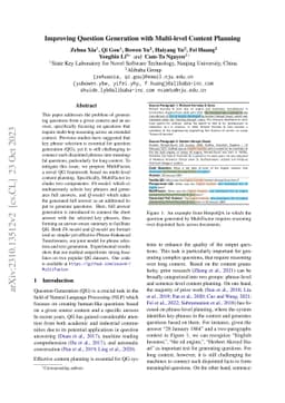 Improving Question Generation with Multi-level Content Planning