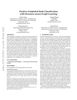 Positive-Unlabeled Node Classification with Structure-aware Graph
  Learning
