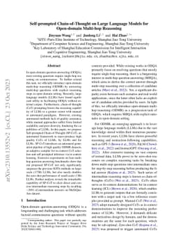 Self-prompted Chain-of-Thought on Large Language Models for Open-domain
  Multi-hop Reasoning