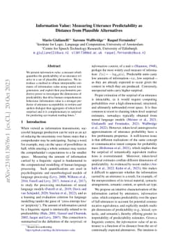 Information Value: Measuring Utterance Predictability as Distance from
  Plausible Alternatives