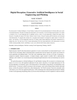 Digital Deception: Generative Artificial Intelligence in Social
  Engineering and Phishing