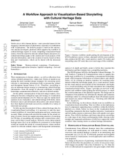 A Workflow Approach to Visualization-Based Storytelling with Cultural
  Heritage Data