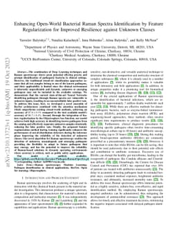 Enhancing Open-World Bacterial Raman Spectra Identification by Feature
  Regularization for Improved Resilience against Unknown Classes