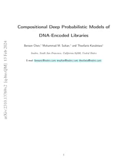 Compositional Deep Probabilistic Models of DNA Encoded Libraries