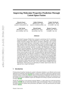 Improving Molecular Properties Prediction Through Latent Space Fusion