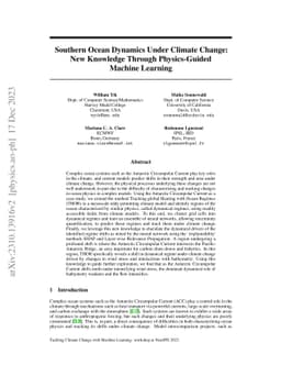 Southern Ocean Dynamics Under Climate Change: New Knowledge Through
  Physics-Guided Machine Learning
