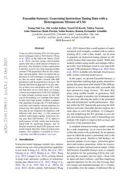 Ensemble-Instruct: Generating Instruction-Tuning Data with a
  Heterogeneous Mixture of LMs