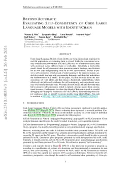 Beyond Accuracy: Evaluating Self-Consistency of Code Large Language
  Models with IdentityChain