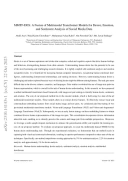 MMTF-DES: A Fusion of Multimodal Transformer Models for Desire, Emotion,
  and Sentiment Analysis of Social Media Data