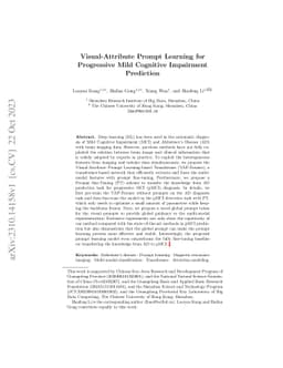 Visual-Attribute Prompt Learning for Progressive Mild Cognitive
  Impairment Prediction