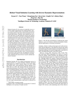 Robust Visual Imitation Learning with Inverse Dynamics Representations