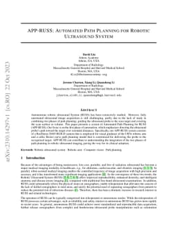APP-RUSS: Automated Path Planning for Robotic Ultrasound System