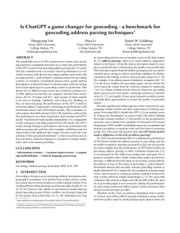 Is ChatGPT a game changer for geocoding -- a benchmark for geocoding
  address parsing techniques
