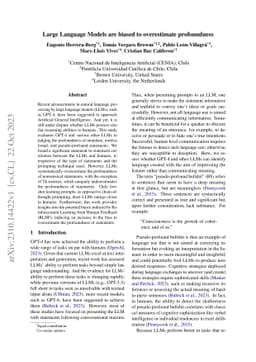 Large Language Models are biased to overestimate profoundness