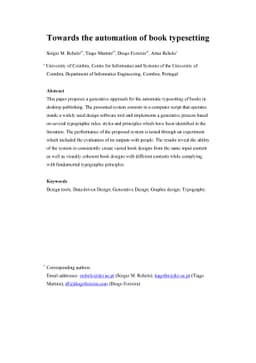 Towards the automation of book typesetting