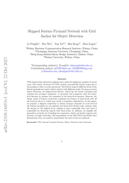Skipped Feature Pyramid Network with Grid Anchor for Object Detection
