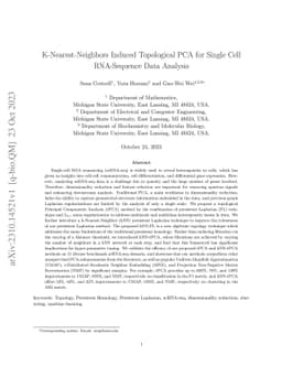 K-Nearest-Neighbors Induced Topological PCA for scRNA Sequence Data
  Analysis