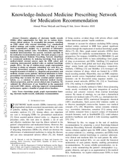 Knowledge-Induced Medicine Prescribing Network for Medication
  Recommendation