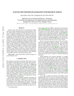 Acoustic BPE for Speech Generation with Discrete Tokens
