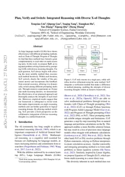 Plan, Verify and Switch: Integrated Reasoning with Diverse X-of-Thoughts