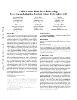 Calibration of Time-Series Forecasting: Detecting and Adapting
  Context-Driven Distribution Shift