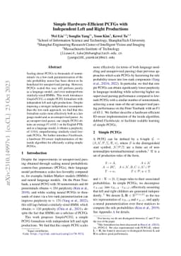 Simple Hardware-Efficient PCFGs with Independent Left and Right
  Productions