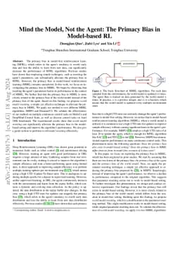 Mind the Model, Not the Agent: The Primacy Bias in Model-based RL
