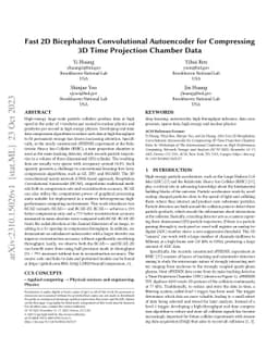 Fast 2D Bicephalous Convolutional Autoencoder for Compressing 3D Time
  Projection Chamber Data