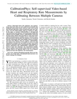 CalibrationPhys: Self-supervised Video-based Heart and Respiratory Rate
  Measurements by Calibrating Between Multiple Cameras