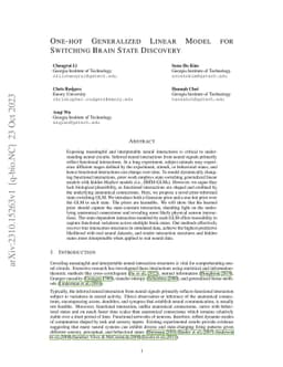 One-hot Generalized Linear Model for Switching Brain State Discovery