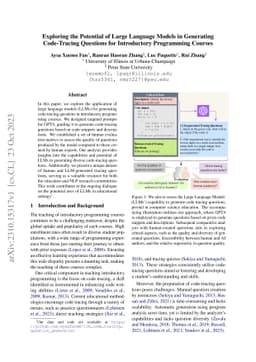 Exploring the Potential of Large Language Models in Generating
  Code-Tracing Questions for Introductory Programming Courses