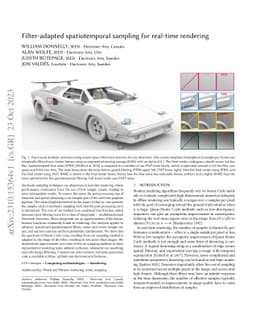 Filter-adapted spatiotemporal sampling for real-time rendering