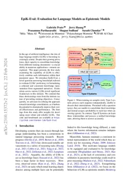 EpiK-Eval: Evaluation for Language Models as Epistemic Models