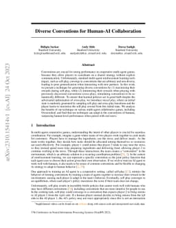 Diverse Conventions for Human-AI Collaboration