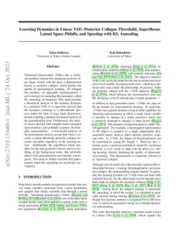 Learning Dynamics in Linear VAE: Posterior Collapse Threshold,
  Superfluous Latent Space Pitfalls, and Speedup with KL Annealing