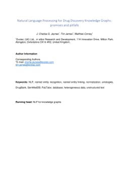 Natural Language Processing for Drug Discovery Knowledge Graphs:
  promises and pitfalls