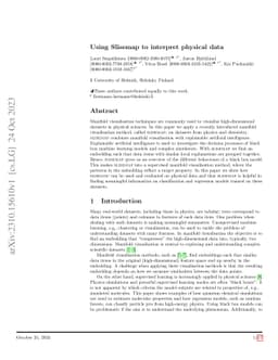 Using Slisemap to interpret physical data