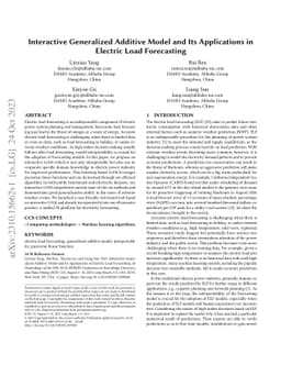 Interactive Generalized Additive Model and Its Applications in Electric
  Load Forecasting