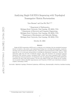 Analyzing Single Cell RNA Sequencing with Topological Nonnegative Matrix
  Factorization