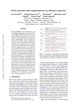 DALE: Generative Data Augmentation for Low-Resource Legal NLP