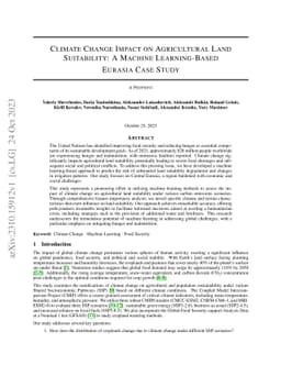 Climate Change Impact on Agricultural Land Suitability: An Interpretable
  Machine Learning-Based Eurasia Case Study