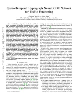 Spatial-Temporal Hypergraph Neural Network for Traffic Forecasting