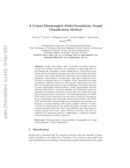 A Causal Disentangled Multi-Granularity Graph Classification Method