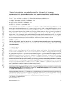 rTisane: Externalizing conceptual models for data analysis increases
  engagement with domain knowledge and improves statistical model quality