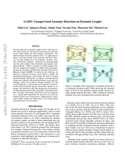 GADY: Unsupervised Anomaly Detection on Dynamic Graphs