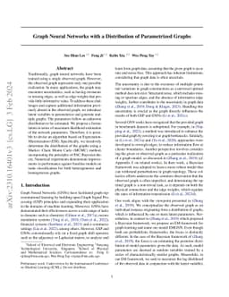 Graph Neural Networks with a Distribution of Parametrized Graphs