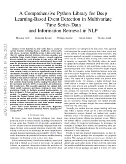 A Comprehensive Python Library for Deep Learning-Based Event Detection
  in Multivariate Time Series Data and Information Retrieval in NLP