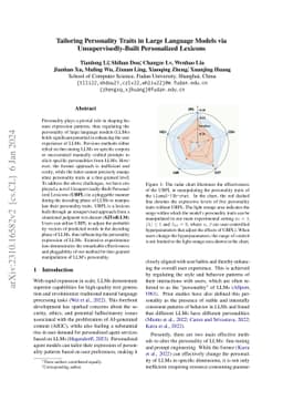 Tailoring Personality Traits in Large Language Models via
  Unsupervisedly-Built Personalized Lexicons