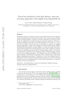 Parcel loss prediction in last-mile delivery: deep and non-deep
  approaches with insights from Explainable AI