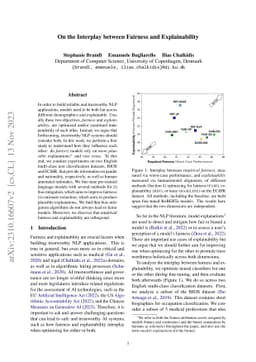 On the Interplay between Fairness and Explainability